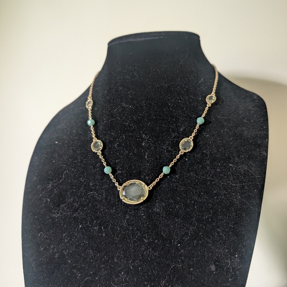 Vintage Carolee Gold and Green Necklace - Picture 7 of 12